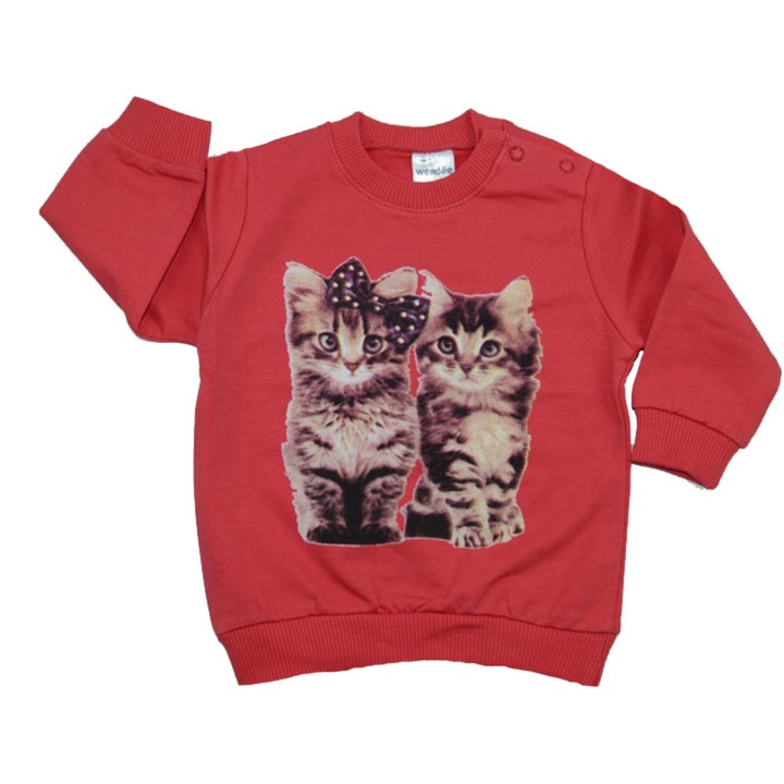 Bluza cu maneca lunga pentru fete Wendee OK11224-0RO-74, Rosu 12154