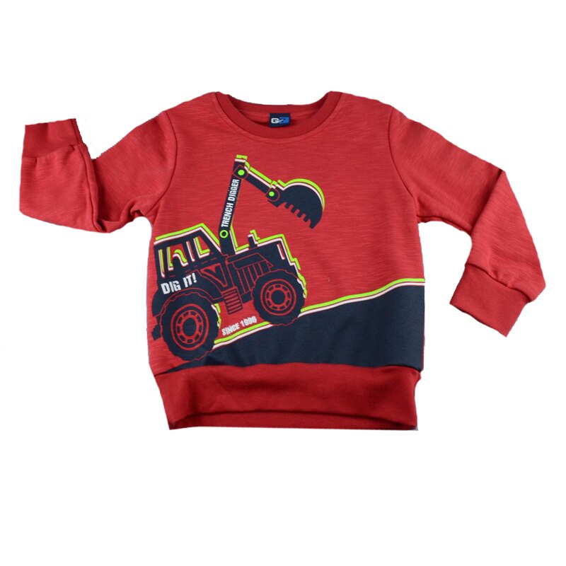 Bluza cu maneca lunga pentru baieti GT GT-5542RO, Rosu, 92