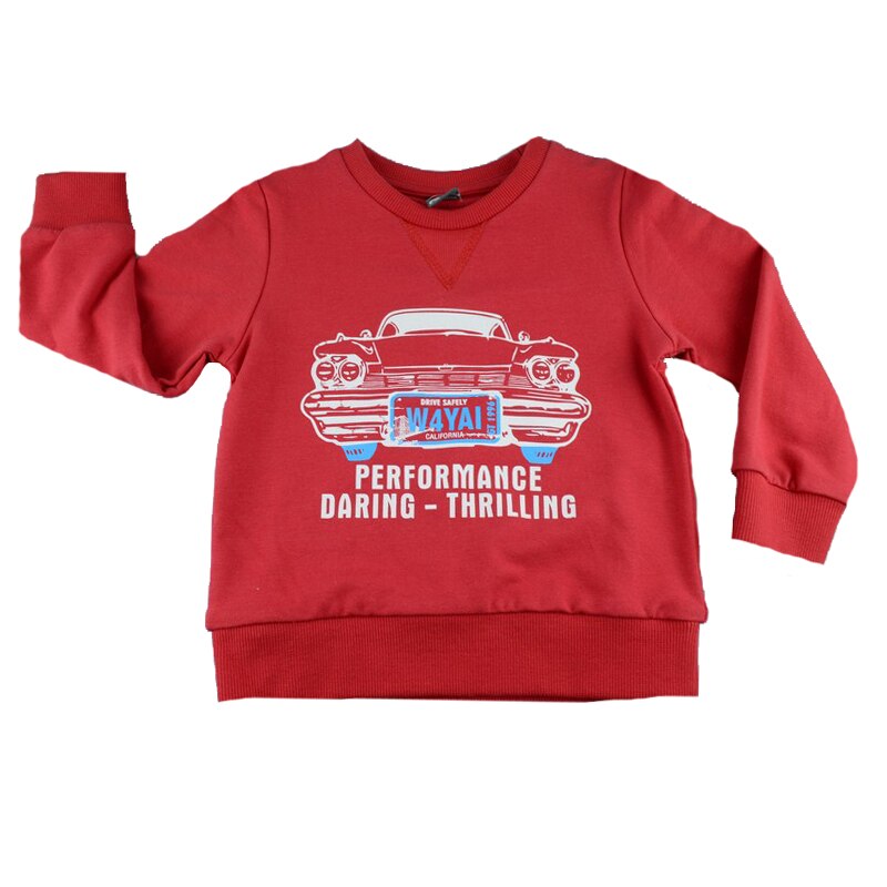 Bluza cu maneca lunga pentru baieti GT GT-4695RO, Rosu, 92