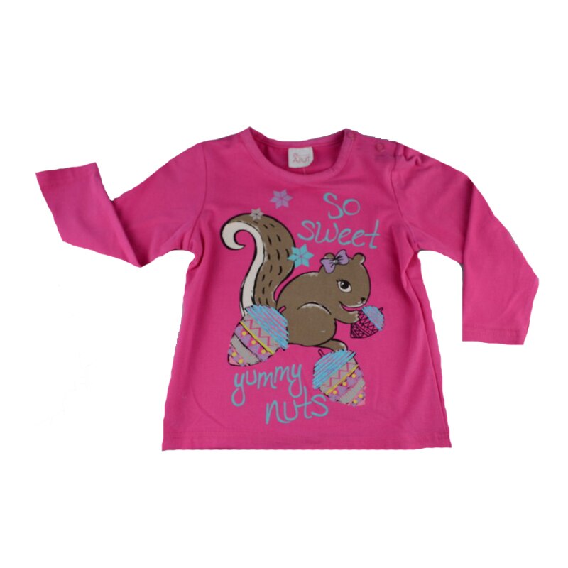 Bluza cu maneca lunga pentru fete Atut A-4984, Fucsia, 80