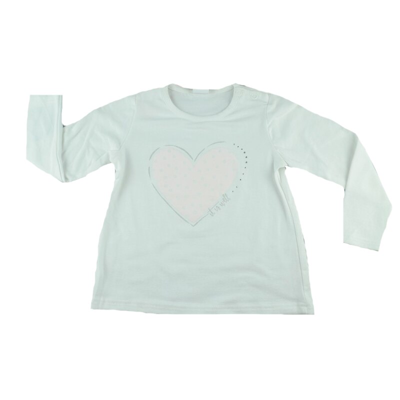 Bluza cu maneca lunga pentru fete Atut A-7254, Alb, 92