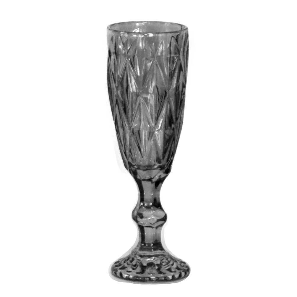 Set 6 pahare vin spumant RAKI WICKED forme relief 6x19,5cm