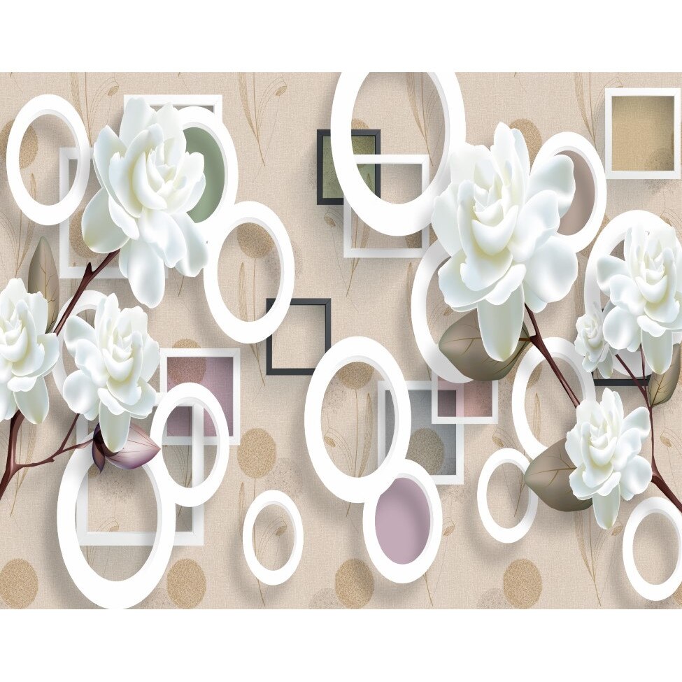 Fototapet de perete autoadeziv si lavabil Abstract floral4, 270 x 200 cm