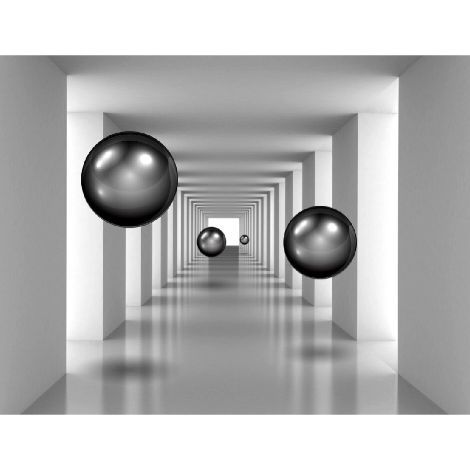 Autocolant Tunel cu bile negre3, 270 x 200 cm