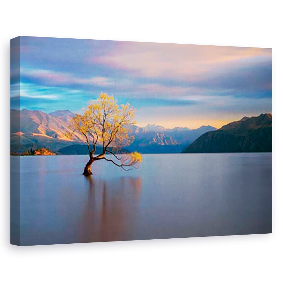 Tablou canvas - Lumina calda a diminetii, Peisaj, Rasarit De Soare, Galben, Frunze, 60 x 90 cm