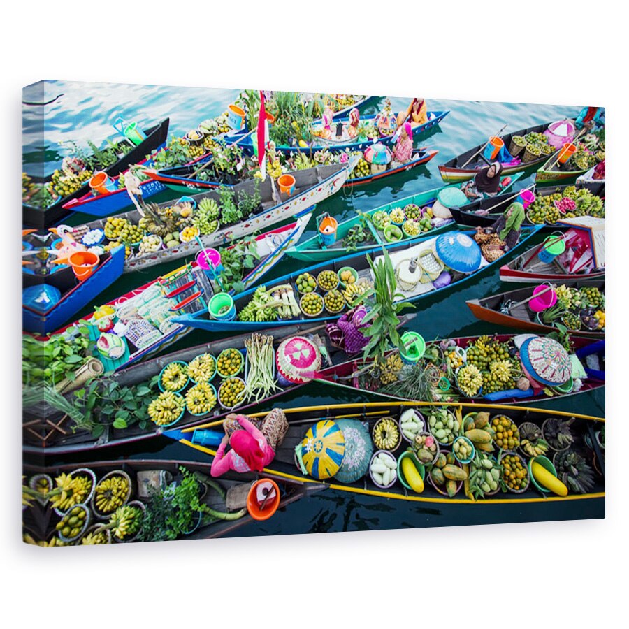 Tablou canvas - Piata plutitoare Banjarmasin, Abstract, 60 x 90 cm