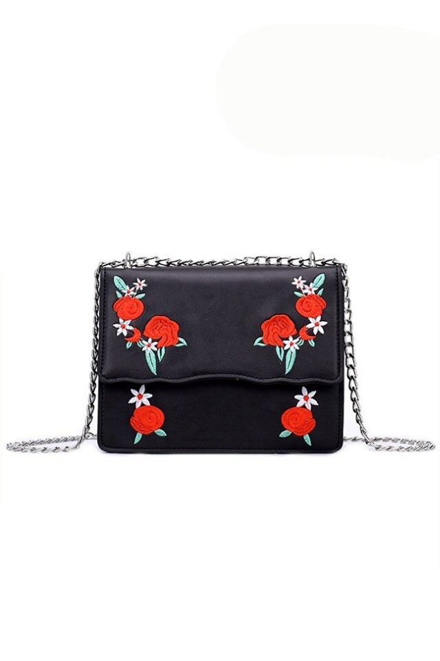 Geanta de dama Sandie neagra din piele ecologica, 20 x 16 x 6 cm