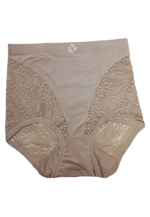 Chilot modelator, cu dantela, crem S
