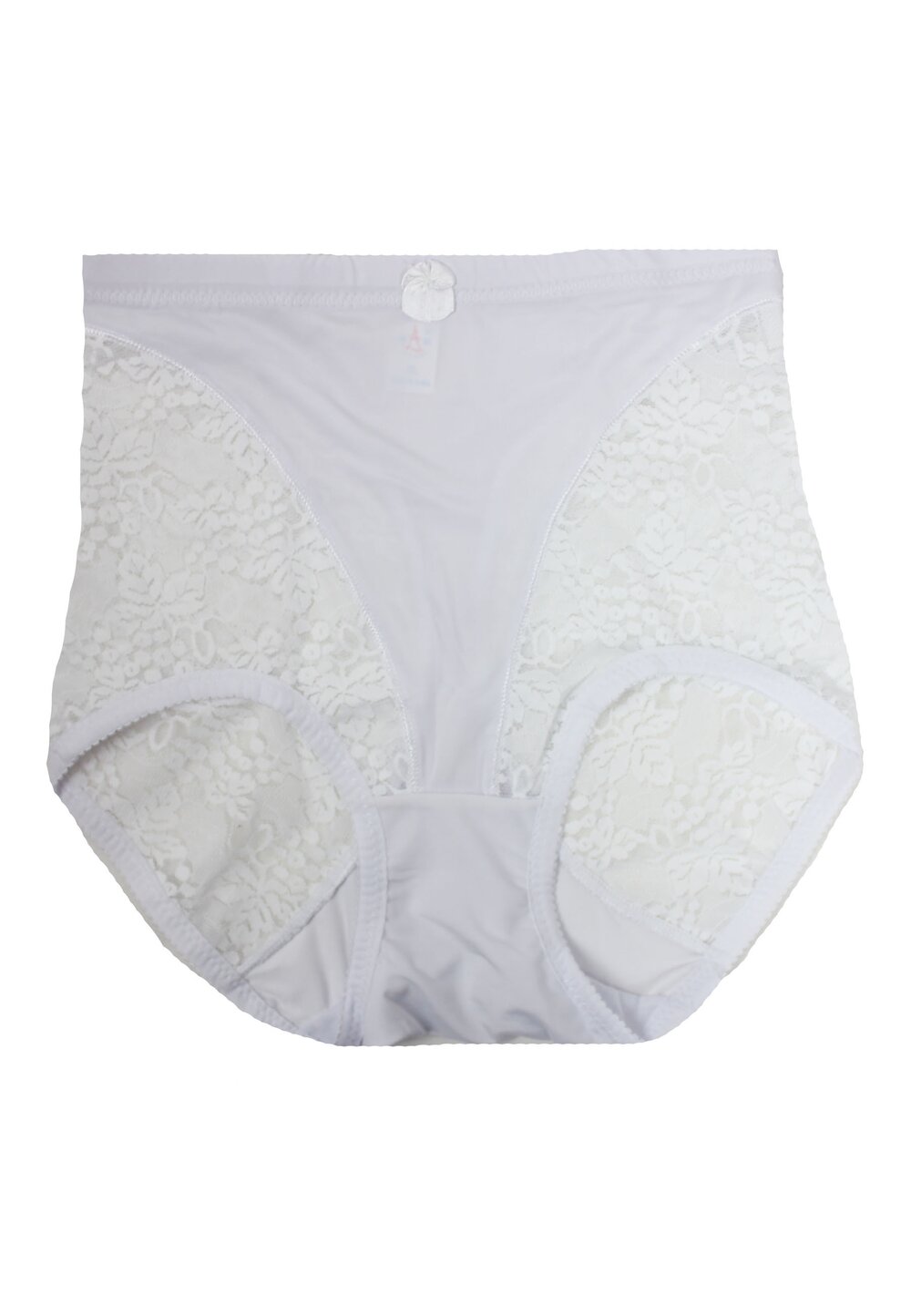 Chilot modelator, cu dantela, alb, Alb