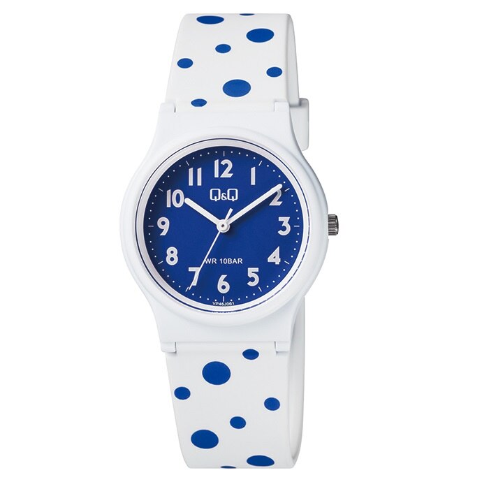 Ceas copii Q&Q VP46J061Y, Alb-Albastru, 100m WR