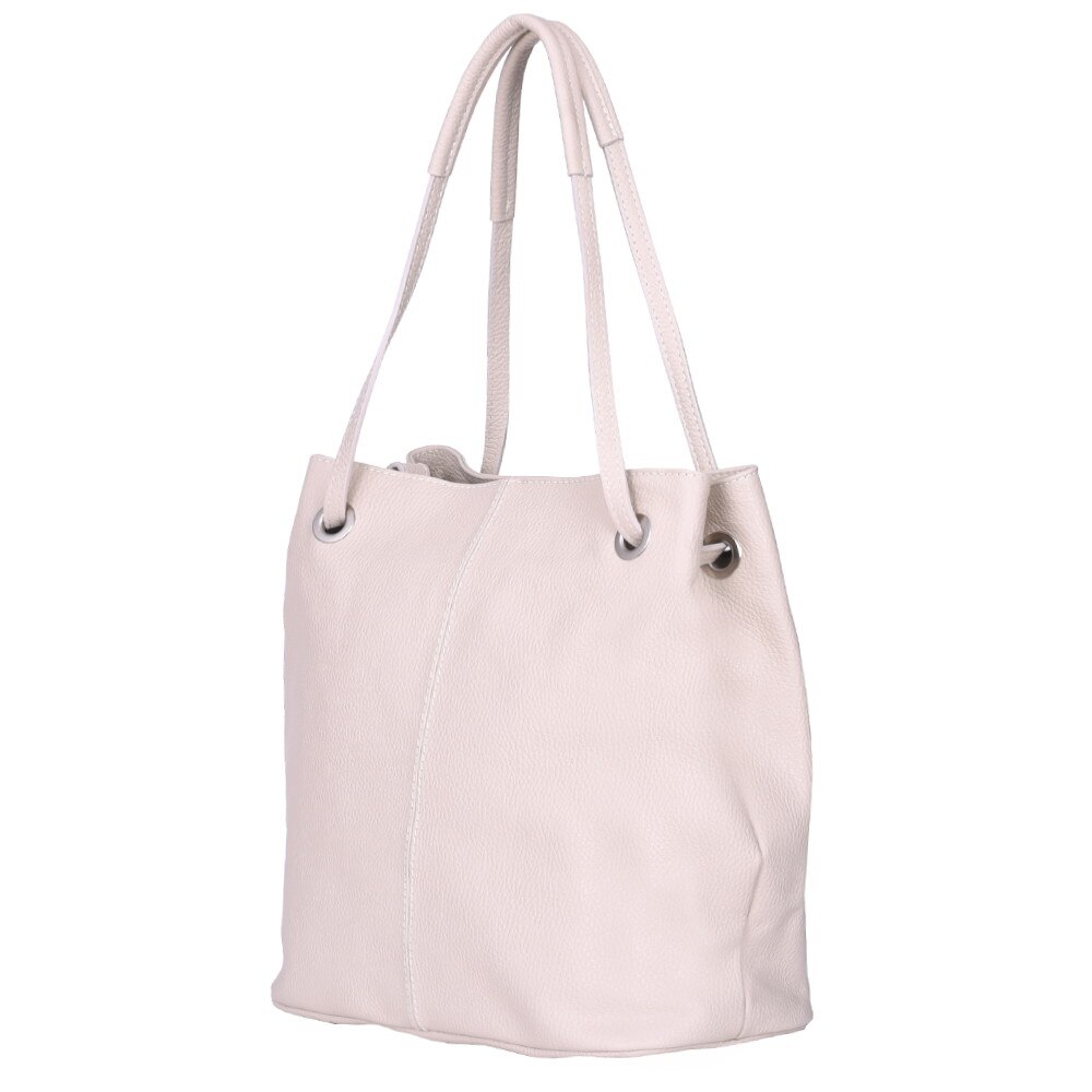 Geanta dama din piele naturala Angelica crem