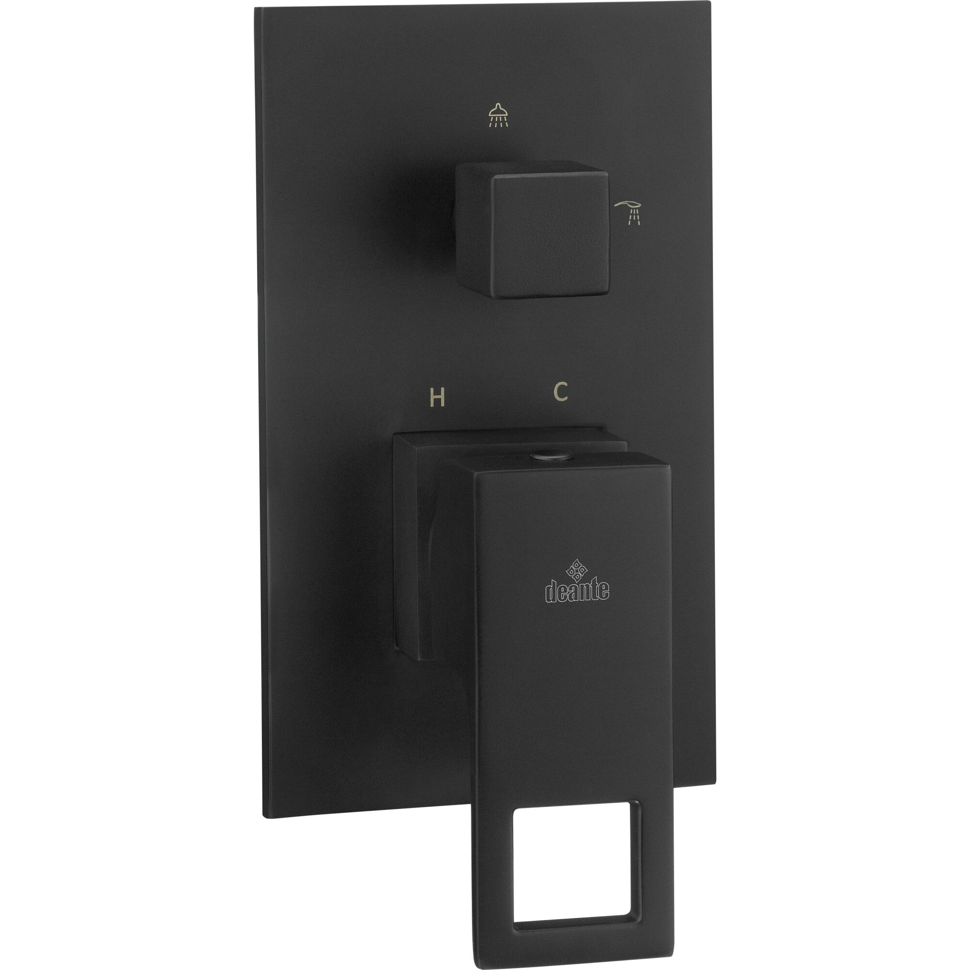 Baterie dus incastrata ANEMON BBZ N44P, finisaj negru mat, 191 x 106 cm