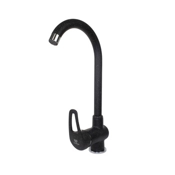 Baterie bucatarie Ulgran U-006-308, Negru, Monocomanda, Stil lebada, Cartus ceramic Wanhai 40mm Baterie bucatarie Ulgran U-006-308, Negru, Monocomanda, Stil lebada, Cartus ceramic Wanhai 40mm