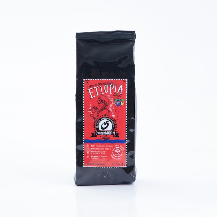 Cafea Macinata Switchmorn de Origine Etiopia Yirgacheffe , 250 g