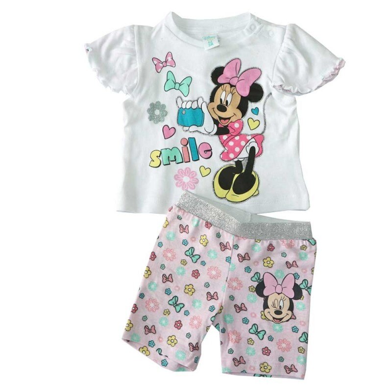 Compleu bebe, Minnie smile, alb