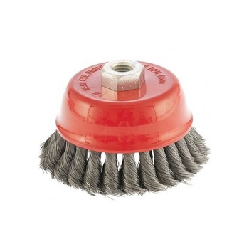 Perie de sarma pentru polizor unghiular, cupa, 125mm, M14 Perie de sarma pentru polizor unghiular, cupa, 125mm, M14