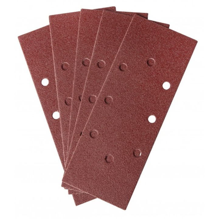 Set hartii abrazive cu gauri, K80, 93x240mm, 10 bucati, Ferm PSA1036