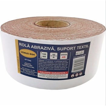 Rola abraziva, suport textil, 46 (100 mm x 50 m) Rola abraziva, suport textil, 46 (100 mm x 50 m)