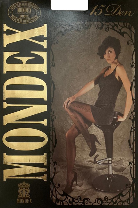 Dres dama Mondex, 15 den, model 24, Gri antracit