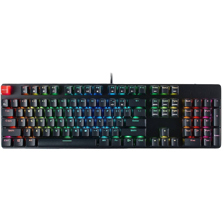 Клавиатура Gaming Glorious PC Gaming Race GMMK Full-Size, Механична, RGB подсветка, Switch Gateron Brown, US-Layout, Black