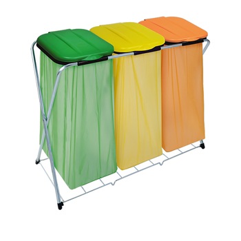 Suport pentru saci de gunoi “ECOGRID 3”, cu grila suport din metal, cm 96 x 42 x 78-h, pentru saci de la 20 l la 130 l, pentru colectare selectiva Suport pentru saci de gunoi “ECOGRID 3”, cu grila suport din metal, cm 96 x 42 x 78-h, pentru saci de la 20 l la 130 l, pentru colectare selectiva