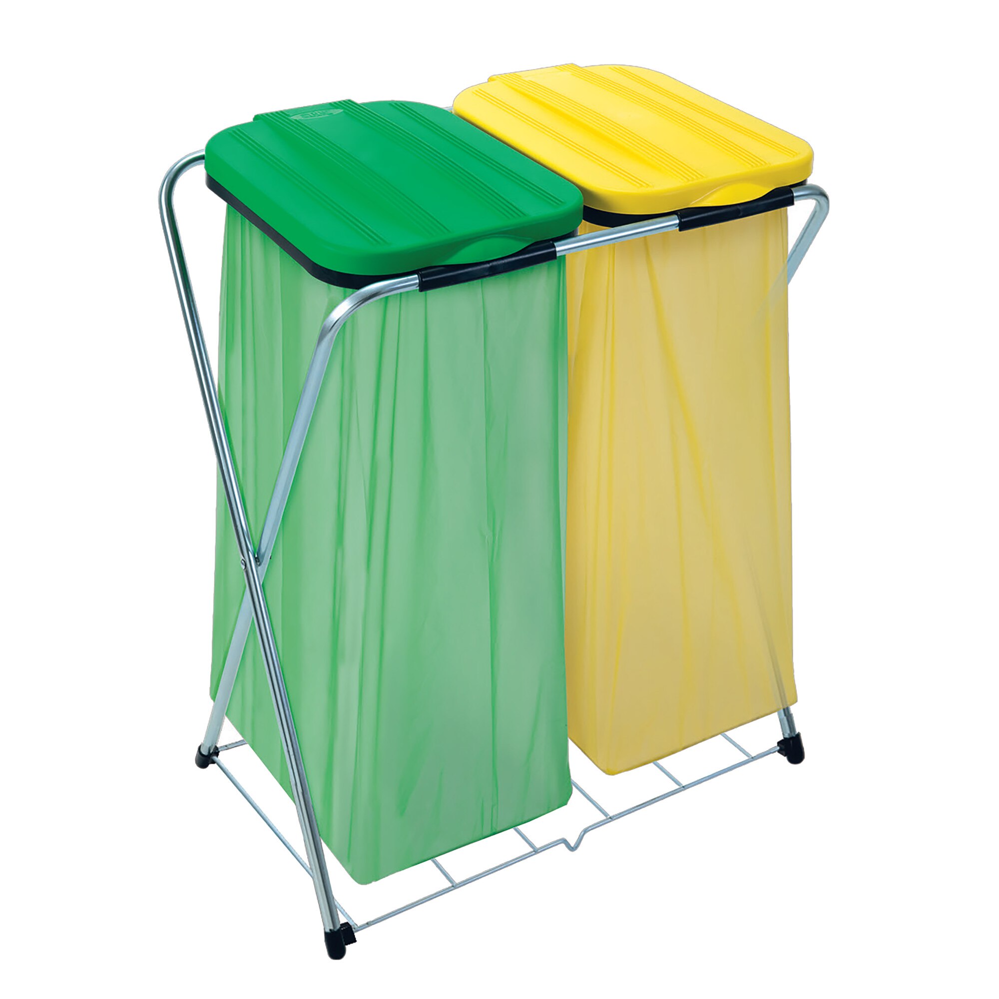 Suport pentru saci de gunoi “SACKFIX 2”, cm 66 x 42 x 82-h, cu grila suport din metal, pentru saci de la 20 l la 130 l, pentru colectare selectiva