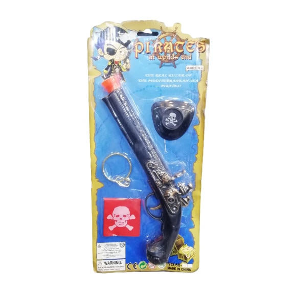 Set pirat cu pistol, petic si cercel