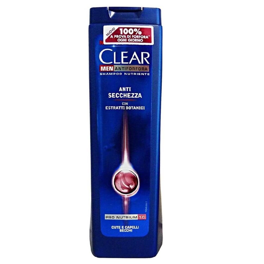 Sampon CLEAR Men Anti Secchezza, 250 ml pentru Par Uscat, Extract de Plante