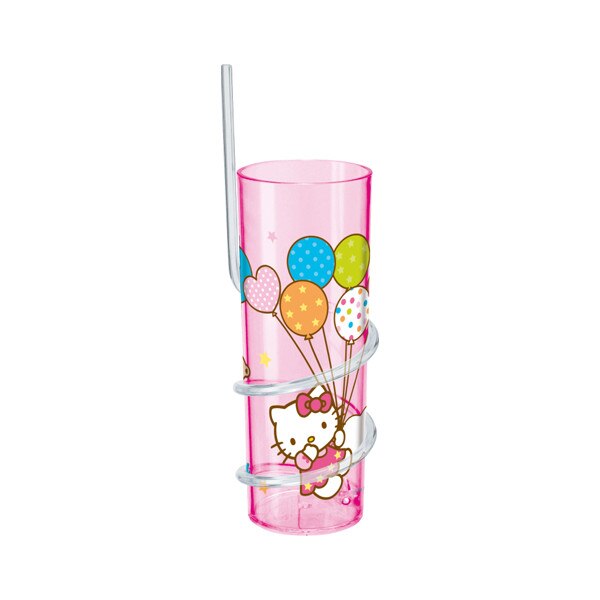 Pahar cu pai, Sanrio, 325ml Hello Kitty