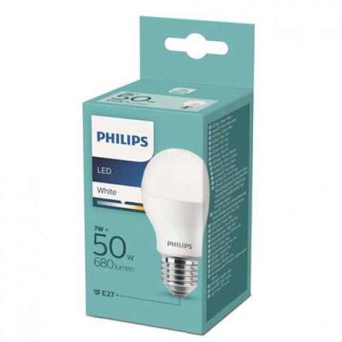 Bec led, 7.W(50W), E27, 3000K, lumina calda, 680 lm, A+, PHILIPS