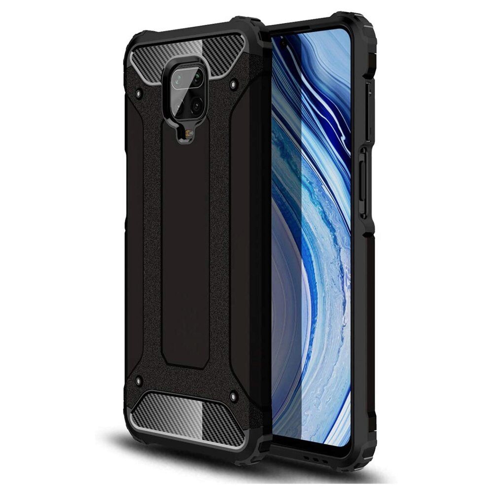 Husa Antisoc Forcell Armour pentru Xiaomi Redmi Note 9S si Note 9 Pro, Negru