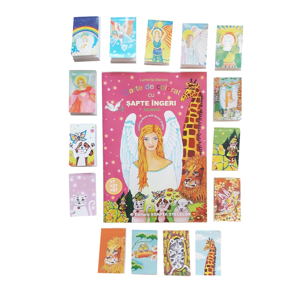 Tom Audreath Stubborn Mighty Set Carte de colorat cu sapte ingeri, de Luminita Manole, A4 si 15  carnetele de buzunar cu desene din carte - eMAG.ro