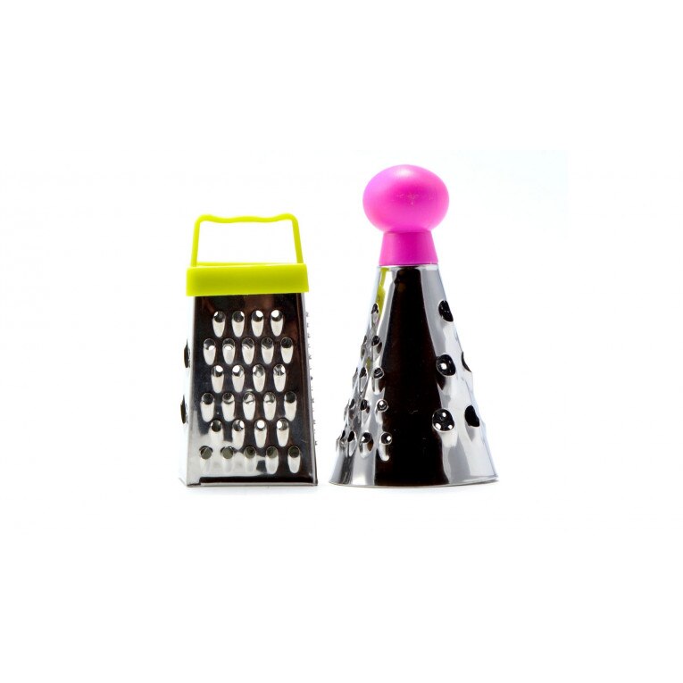 Set 2 bucati mini razatoare din otel inoxidabil