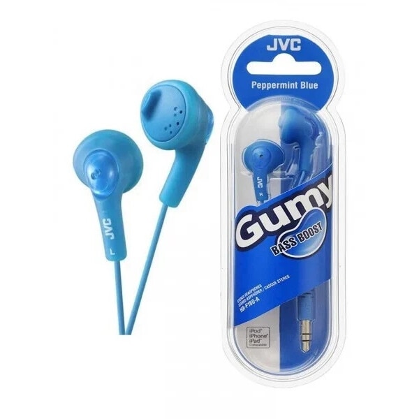 Casti audio In-ear , 1m, albastru peppermint, bass boost, JVC Gumy