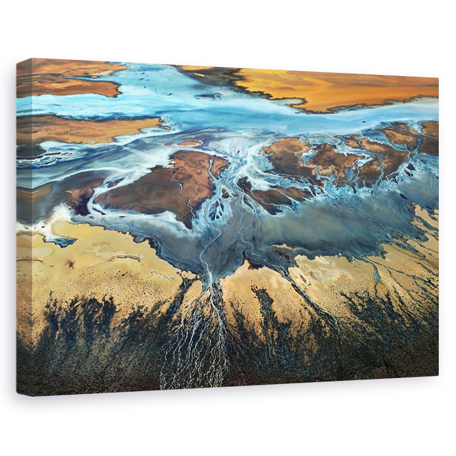 Tablou canvas - Desertul californian vazut de sus, Peisaj, Sua, Desert, Rau, 60 x 90 cm