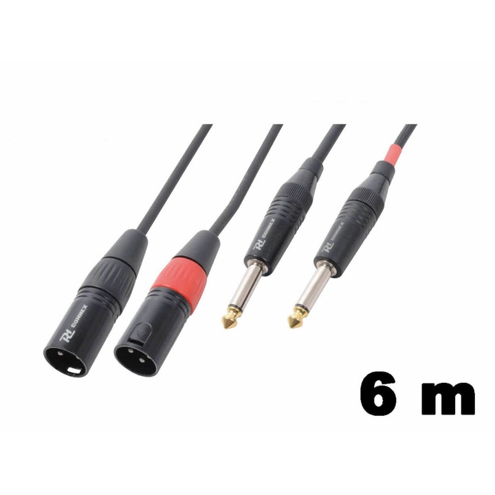PD Connex CX64-6 sztereo jelkábel (2x XLR papa – 2×6,3 mm Jack) – (6 m)