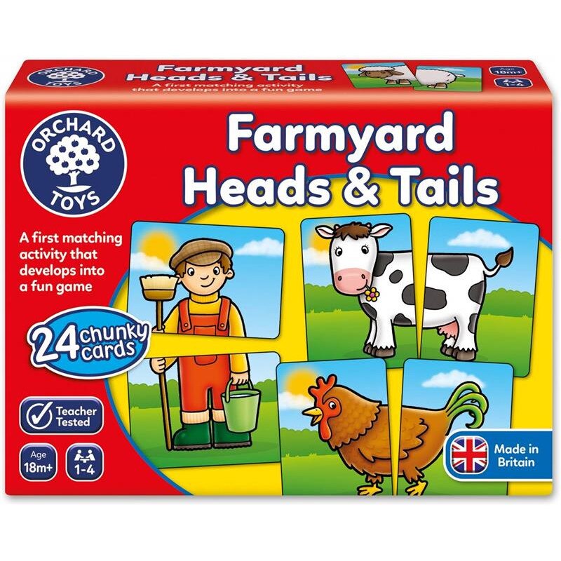 Joc Educativ Orchard Toys Farmyard Heads And Tails Game