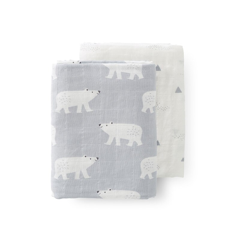 Set 2 museline 120x120 cm, Fresk, model Polar Bear