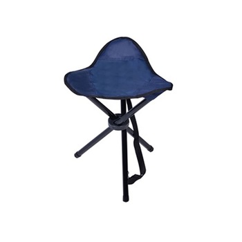 Scaun pentru camping, drumetie sau pescut, are 3 picioare din metal, albastru, ATS Scaun pentru camping, drumetie sau pescut, are 3 picioare din metal, albastru, ATS