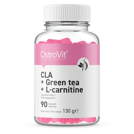 Arzator de Grasimi, Acid Linoleic Conjugat + Ceai Verde + L-Carnitina, OstroVit CLA + Green Tea + L-carnitine - 90 capsule (90 doze)