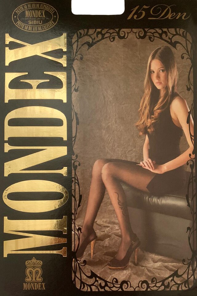 Dres dama Mondex, 15 den, model 29, Negru