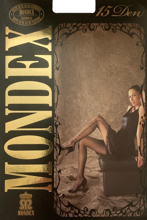 Dres dama Mondex, 15 den, model 30, Negru