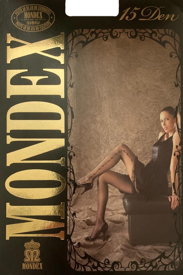 Dres dama Mondex, 15 den, model 30, Negru