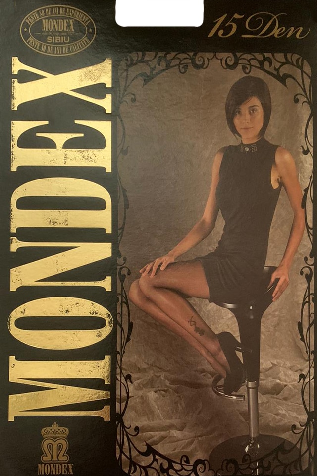 Dres dama Mondex, 15 den, model 33, Negru