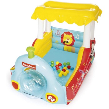 Centru BestWay de Joaca Trenuletul Gonflabil Fisher Price cu 25 Mingi, 132 x 94 x 89 cm Centru BestWay de Joaca Trenuletul Gonflabil Fisher Price cu 25 Mingi, 132 x 94 x 89 cm