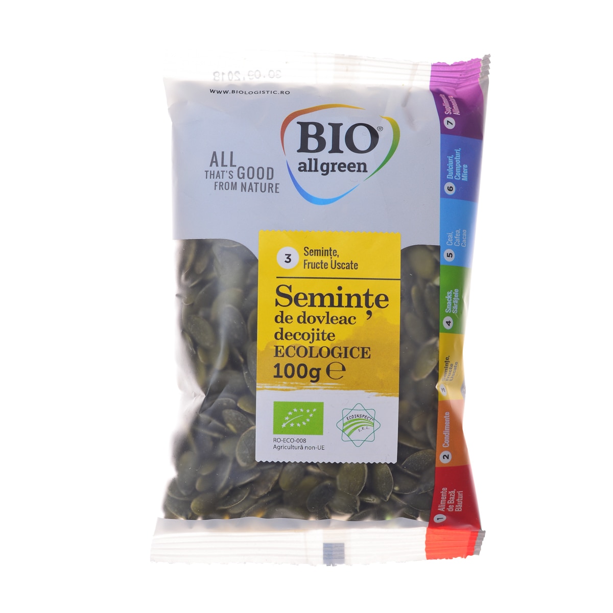 Seminte Eco de dovleac decojite 100g