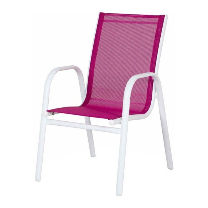 Детски градински стол Imk, метална конструкция, розов цвят, 43 х 70 см
