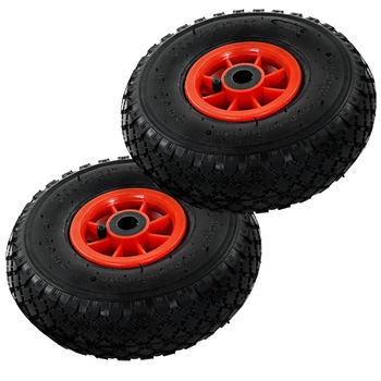 Set de 2 roti pentru carucior industrial, vidaXL, Cauciuc, 260 x 85 mm Negru Set de 2 roti pentru carucior industrial, vidaXL, Cauciuc, 260 x 85 mm Negru