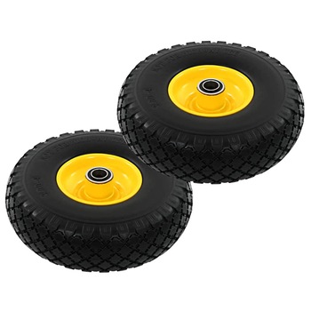 Set de 2 roti pentru carucior industrial, vidaXL, Plastic,260 x 85 mm Negru Set de 2 roti pentru carucior industrial, vidaXL, Plastic,260 x 85 mm Negru