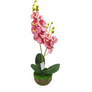 Aranjament Orhidee Artificiala Roz Pudra In Ghiveci 45 Cm Emag Ro